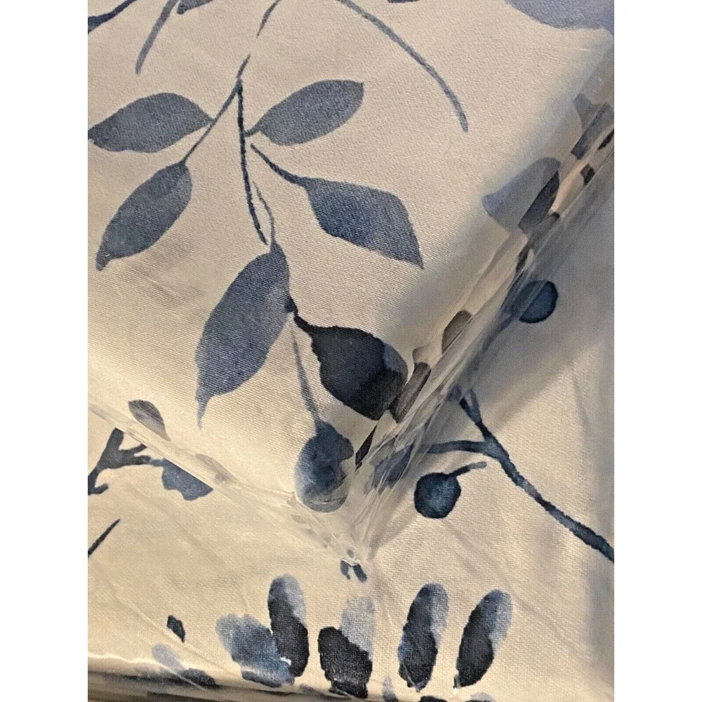NIP $160 Bloomingdale's SKY Euro Pillow Shams Set GRACIE Blue Floral 100% Cotton